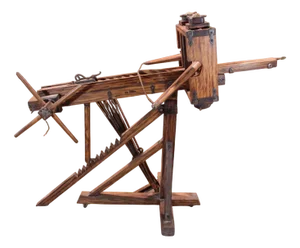 Wooden Rack-and-Pinion Ballista with Arrows, 1930s