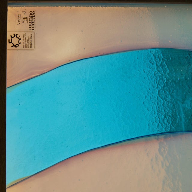 Glass Italian Murano Glass Screen or Room Divider by Leucos, 1980s For Sale - Image 7 of 11