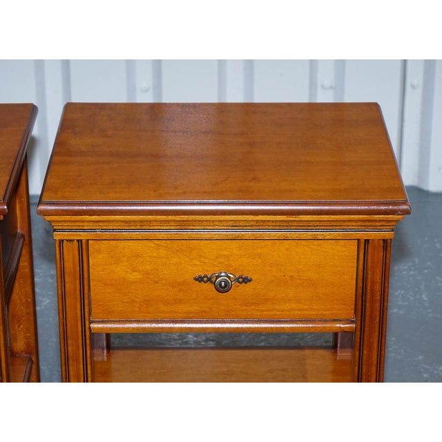 Vintage French Style Hardwood Nightstands, Set of 2 For Sale - Image 5 of 15