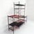Vintage Black and Red Bookshelf in Metal, 1980s For Sale - Image 6 of 10
