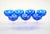 Mid 20th Century Val Saint Lambert Cobalt Crystal Champagne Coupe Glass, Service for 8 People For Sale - Image 5 of 13