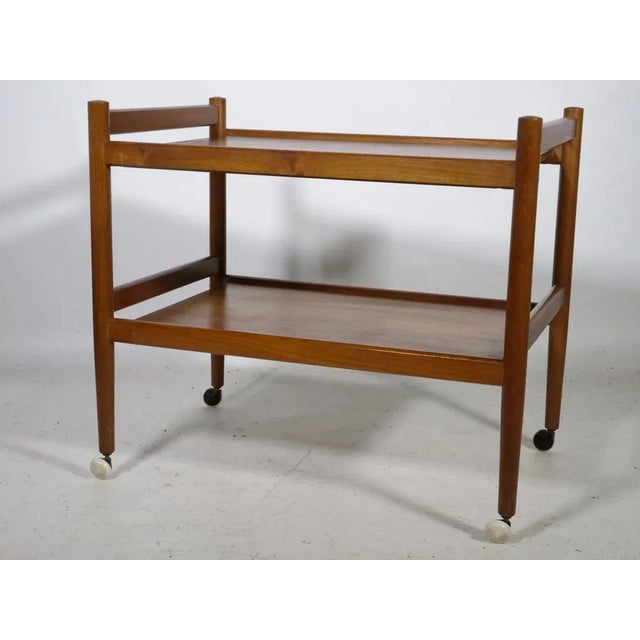 Wood Scandinavian Bar Wagon in Teak, 1960s For Sale - Image 7 of 7