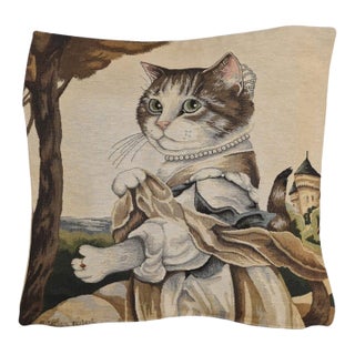 Margaret Tapestry Cushion With Feather Filler - 46x46cm (18"x18") For Sale