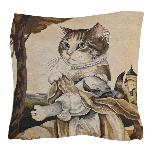 Margaret Tapestry Cushion With Feather Filler - 46x46cm (18"x18") For Sale