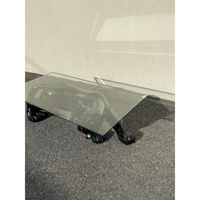 Art Deco Sculptural Black Panther Coffee Table For Sale - Image 3 of 6