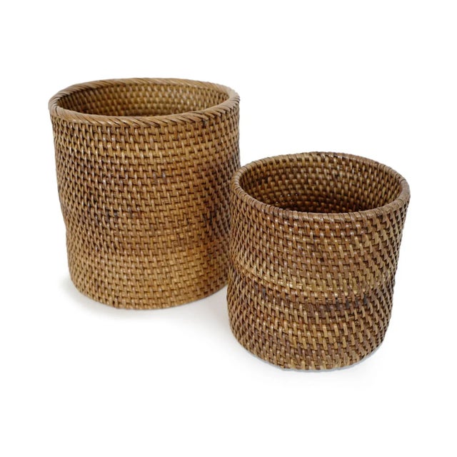 Rattan Cup Holder Large For Sale - Image 4 of 7