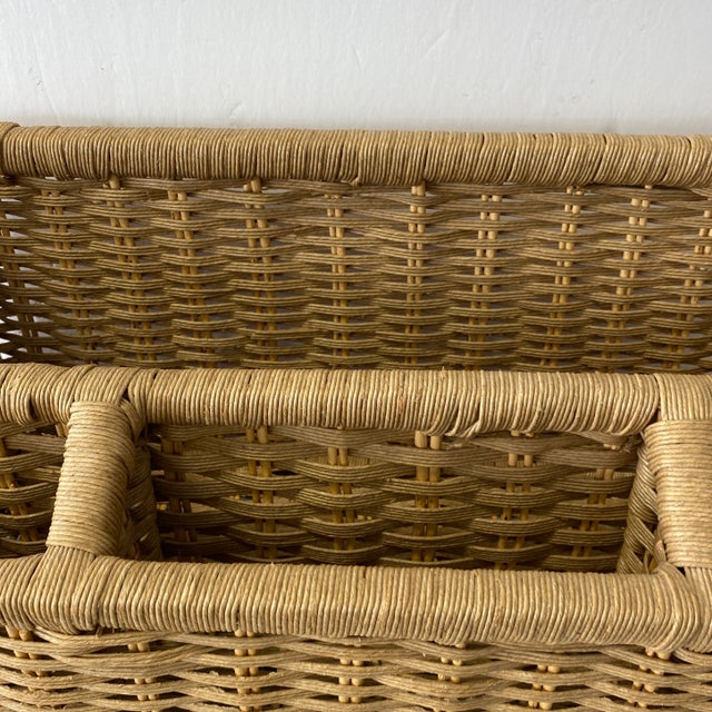 Traditional 1980s Wicker Desktop Organizer For Sale - Image 3 of 9