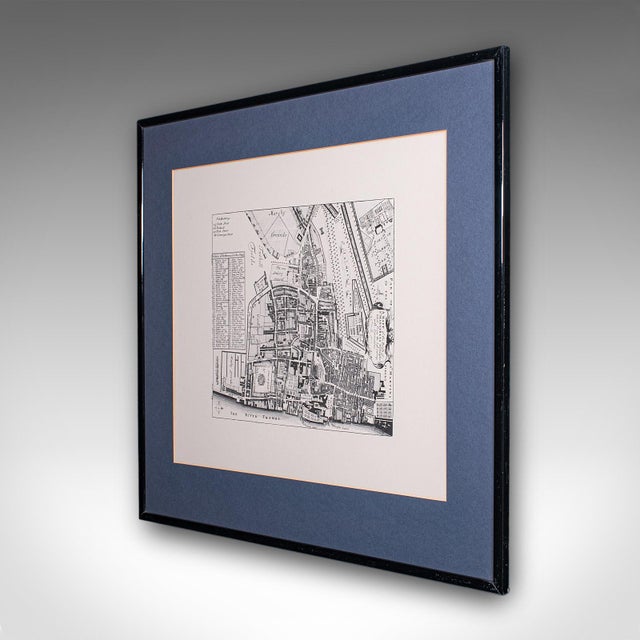 English Vintage 18th Century Street Map, London, Houses of Parliament, Westminster Abbey For Sale - Image 3 of 11