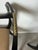 Pair of John Gee Style Hollywood Regency Ebonized Armchairs With Brass Accents For Sale - Image 11 of 12