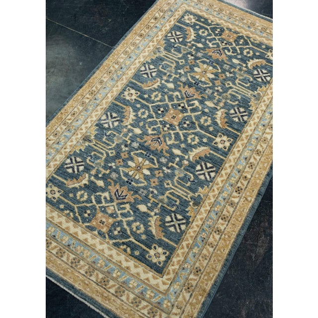 Turkish Handwoven Oushak Rug 2'10" x 4'11" #17473 For Sale - Image 3 of 8