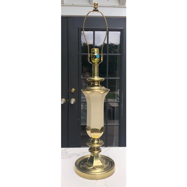 Stiffel Mid-Century Brass Tulip Lamp For Sale - Image 9 of 9