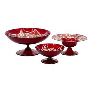 19th Century Three Murano Glass Decorative Compote