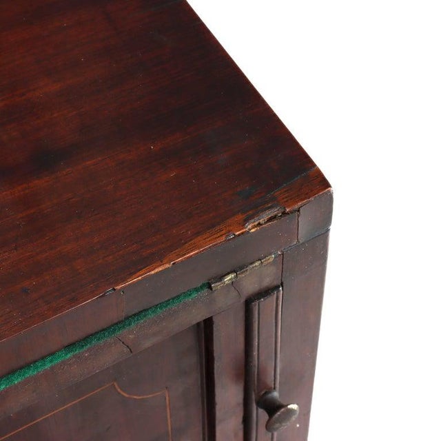 Diminuative Antique Federal Hepplewhite Mahogany & Inlay Secretary C1830 For Sale - Image 4 of 18