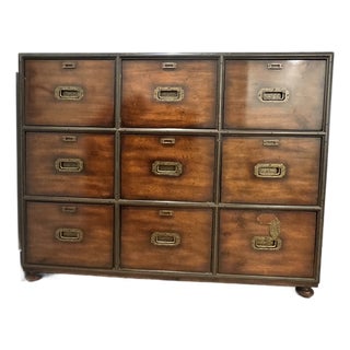 Early 20th Century Theodore Alexander Walnut Chest of Drawers With Filing Cabinet For Sale