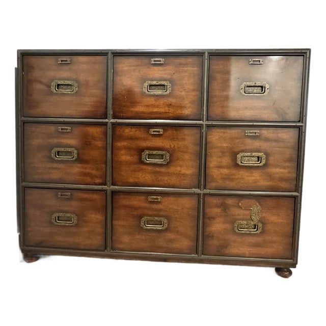Early 20th Century Theodore Alexander Walnut Chest of Drawers With Filing Cabinet For Sale