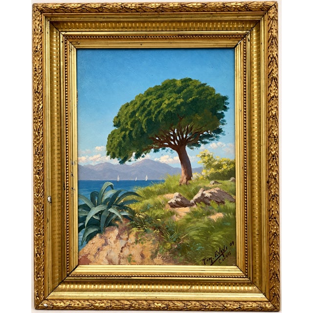 Tom Evans, Cannes La Bocca, 1890s, Oil on Panel For Sale - Image 11 of 11