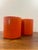 Mid-Century Modern 1960s Gainey Ceramics Ac-8 Orange Architectural Planters - Pair For Sale - Image 3 of 10