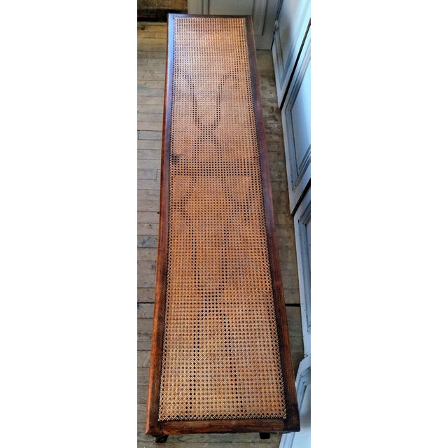 Louis XV Style Bench with Cross-Braced Design, 1890s For Sale - Image 6 of 17