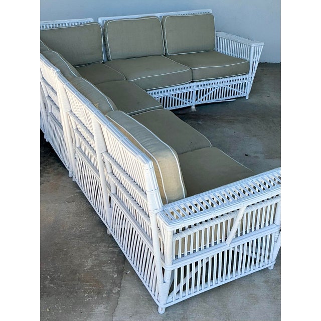 Vintage Stick Rattan Sectional Sofa After Bielecky Brothers For Sale - Image 12 of 12