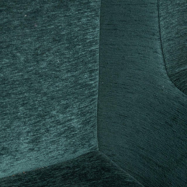 1950s Mid-Century Italian Green Fabric & Brass Armchairs, 1950s, Set of 2 For Sale - Image 5 of 18