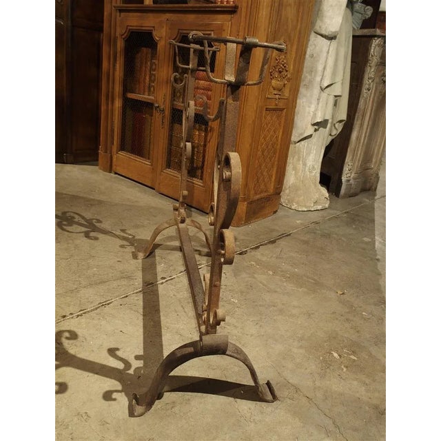 Early 19th Century Antique One-Piece Cooking Andiron From France, Circa 1800 For Sale - Image 5 of 11