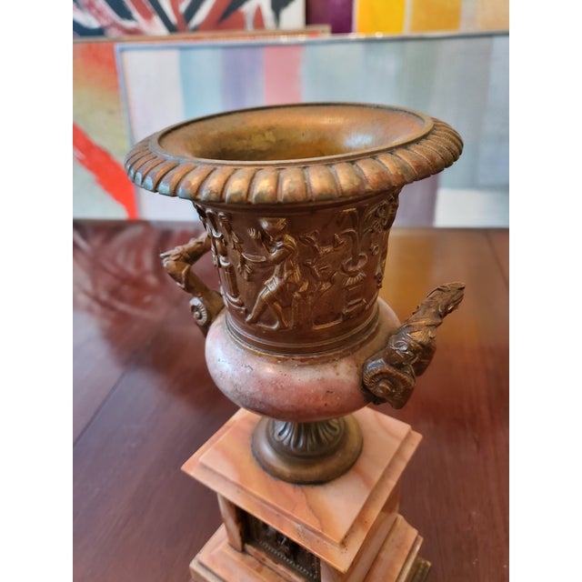 Antique Rouge Royall Marble & Bronze Grand Tour Urn For Sale - Image 4 of 12