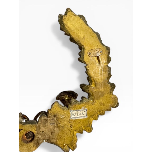 Antique Italian Giltwood Double Arm Wall Sconce With Laurel Motif For Sale - Image 11 of 18