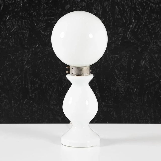Glass Table Lamp from Polam, 1970s For Sale - Image 3 of 5