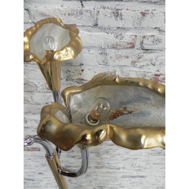 Vintage Italian Calla Lily Floor Lamp, 1970s For Sale - Image 14 of 18