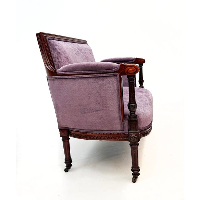 French French Late 18th Century Louis XVI Style Settee For Sale - Image 3 of 18