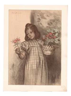 Firmin Bouisset, Bouquetière, 1899, Original Lithograph