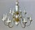 Brass 1970’s Porcelain & Brass 12 Arm / Light French Style Chandelier For Sale - Image 8 of 12