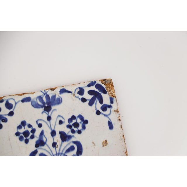 17th-18th Century Set of Two Delft Tiles, Earthenware For Sale - Image 11 of 12