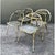 Metal Vintage MCM Hoop Folding Wrought Iron Table and Chairs For Sale - Image 7 of 12