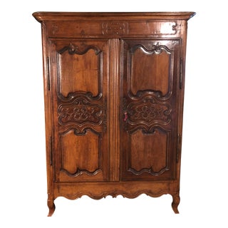 1800s French Country Oak Armoire For Sale