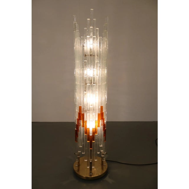Metal Italian Glass Floor Lamp from Poliarte, 1960s For Sale - Image 7 of 17