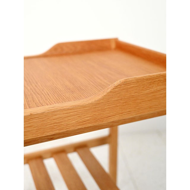 Vintage Scandinavian Oak Bedside Table, 1960s For Sale - Image 6 of 9
