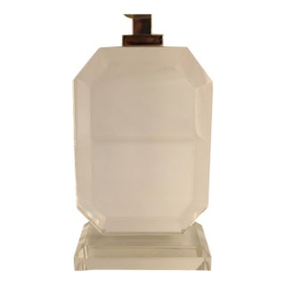 Vintage Ralph Lauren Bevelled Edge Glass Table Lamp For Sale