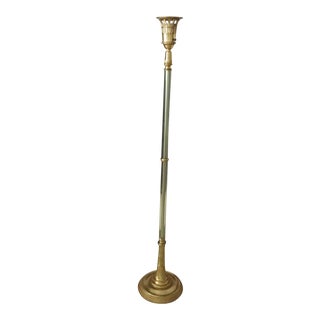 Hollywood Regency Torchiere Gilded Floor Lamp For Sale