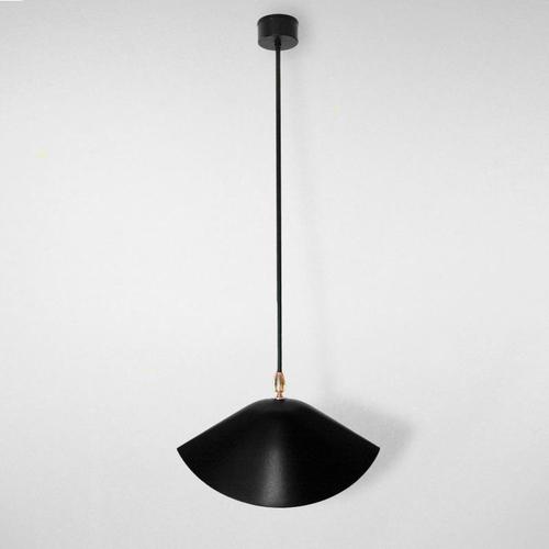 Mid-Century Modern Black Library Hanging Lamp by Serge Mouille For Sale - Image 3 of 8