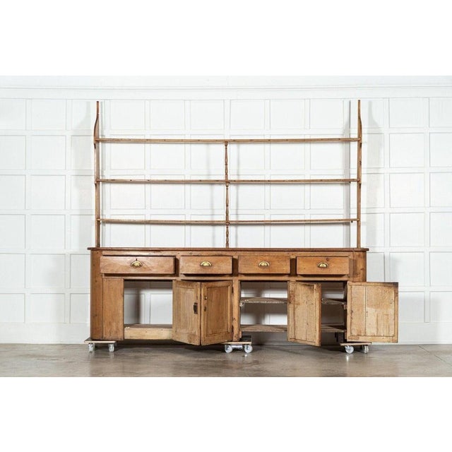 Large English Georgian Pine Dresser, 1820s For Sale - Image 12 of 15