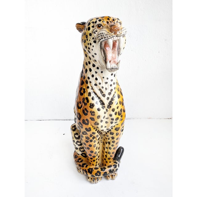 Ceramic Cheetah Statue, 1970s For Sale - Image 4 of 6