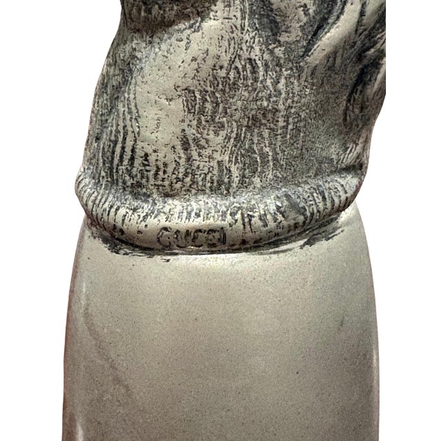 Vintage Gucci Silver-Tone Horse Head Equestrian Stirrup Cup For Sale In Charlotte - Image 6 of 7