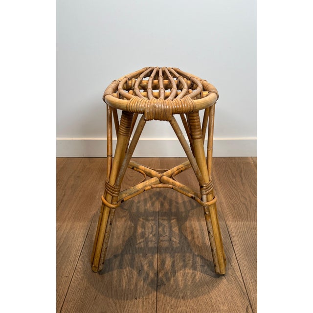 Round umbrella stand in lucite and brass. French work. Circa 1970 For Sale - Image 11 of 18