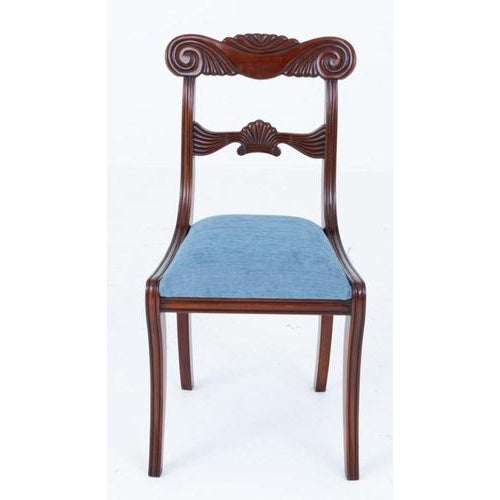 Hollywood Regency Regency Revival Dining Chairs in Mahogany, 1890s, Set of 10 For Sale - Image 3 of 5