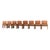 Monk Chairs in Walnut and Buffalo Leather by Afra and Tobia Scarpa for Molteni, 1973, Set of 8 For Sale - Image 15 of 18