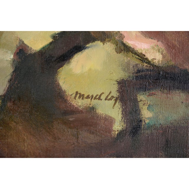 Textile "Porch People" - Figurative Composition in Oil on Linen by Majel Logan For Sale - Image 7 of 9