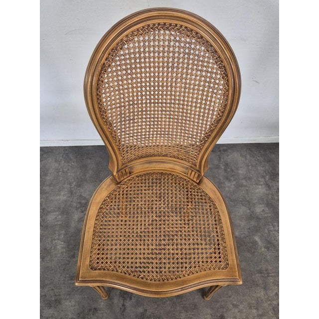 Louis XVI Style Cane Side Chairs, Set of 2 For Sale - Image 5 of 6