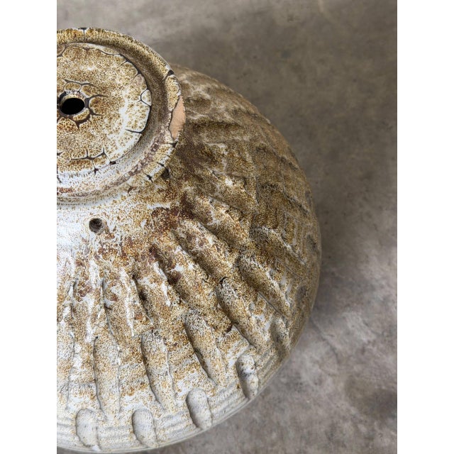 Ceramic Pendant Lamp Shade Studio Pottery Light Fixture Mid-Century Modern 1970s For Sale - Image 10 of 10