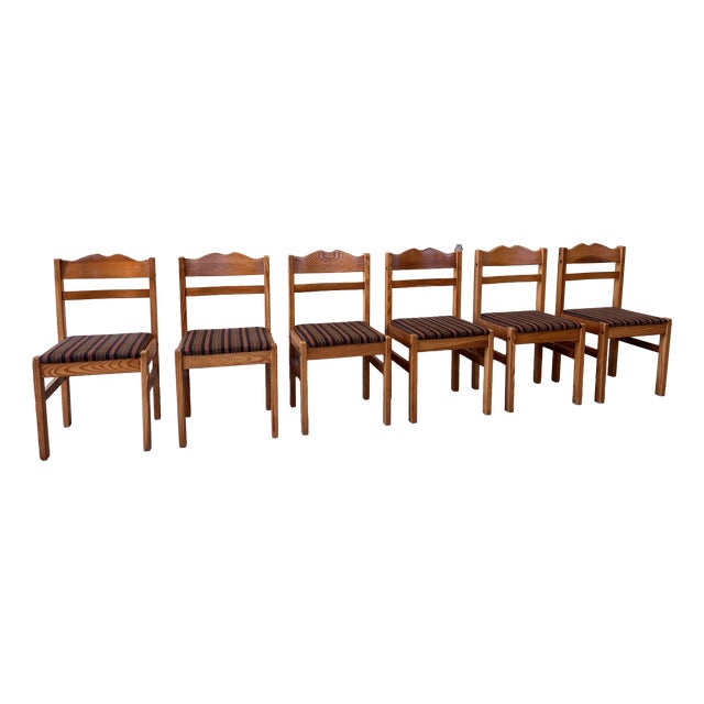 Scandinavian Dining Chairs in Pine, 1960s, Set of 6 For Sale